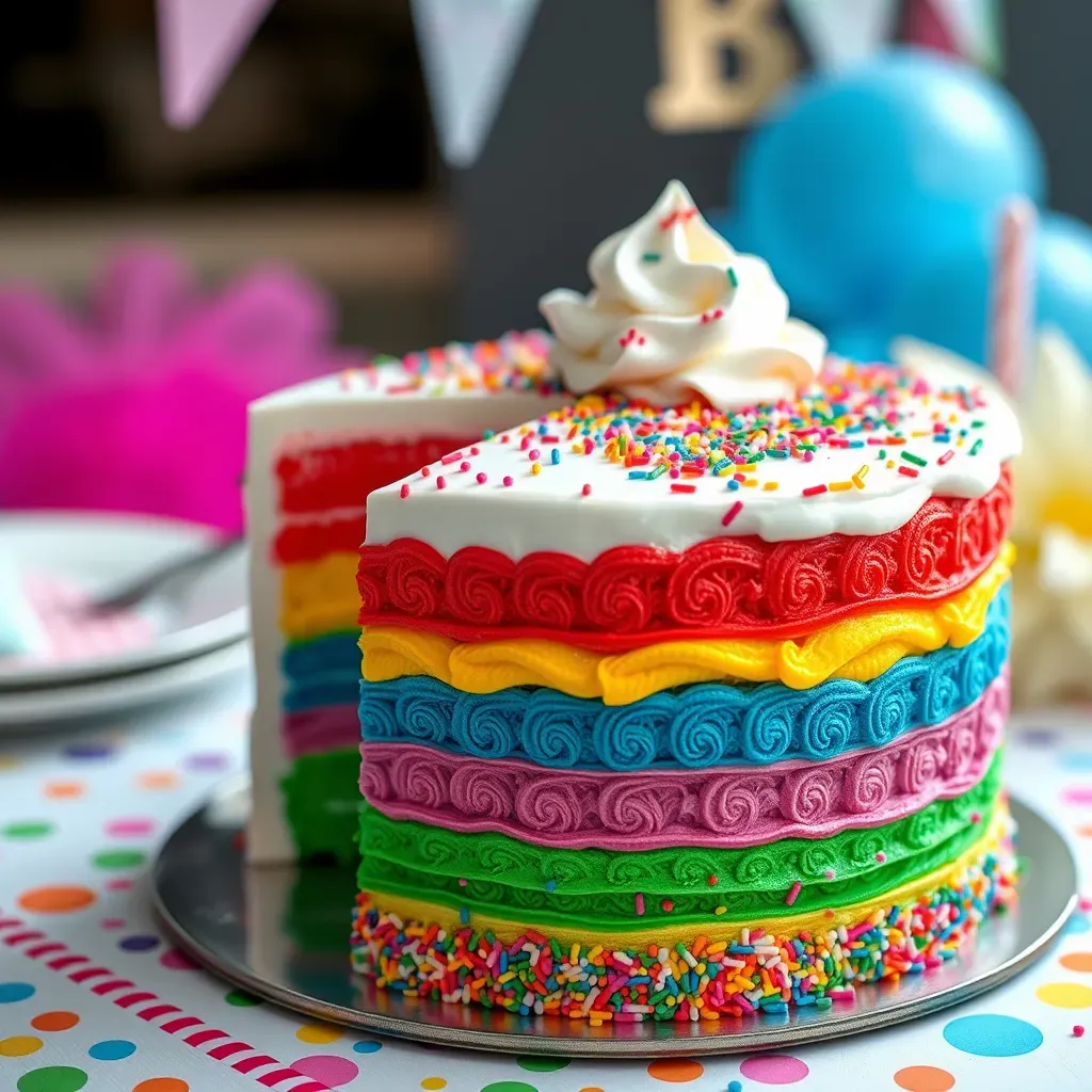 Die bunte Regenbogentorte für jeden Geburtstag