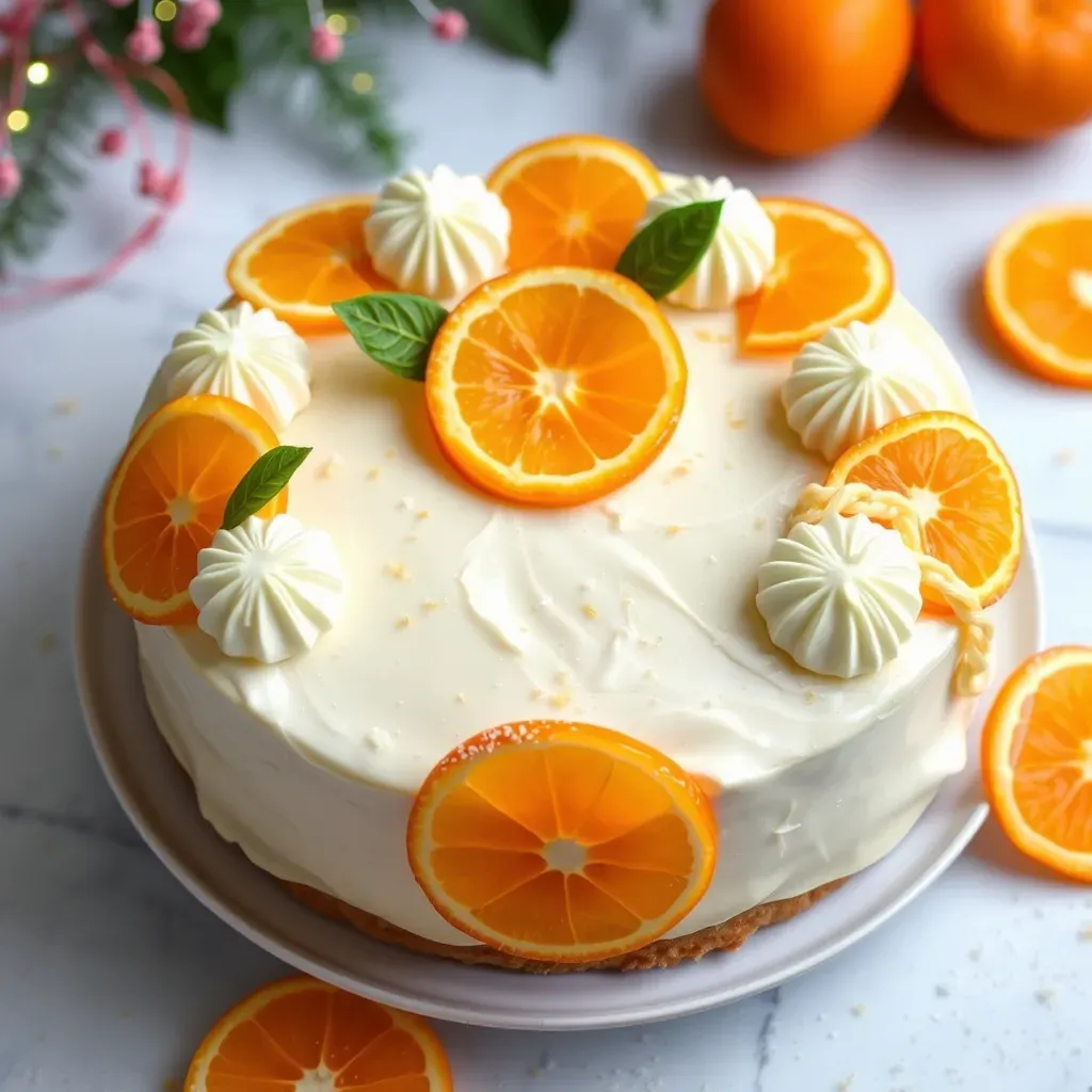 Lustige Torten für Erwachsene: Frischkäse-Mandarinen-Torte mit einem Twist