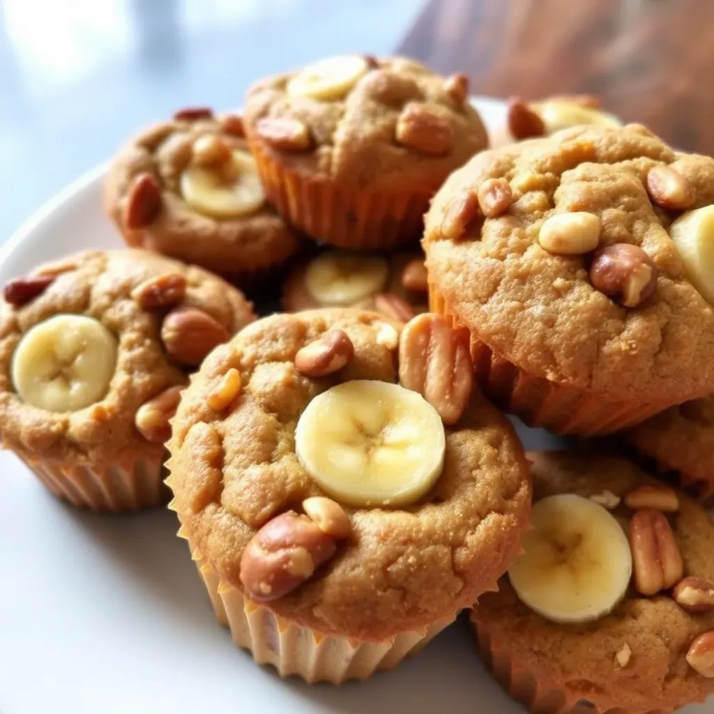 Saftige Zuckerfreie Muffins mit Banane und Nüssen – Ein Genuss ohne Reue