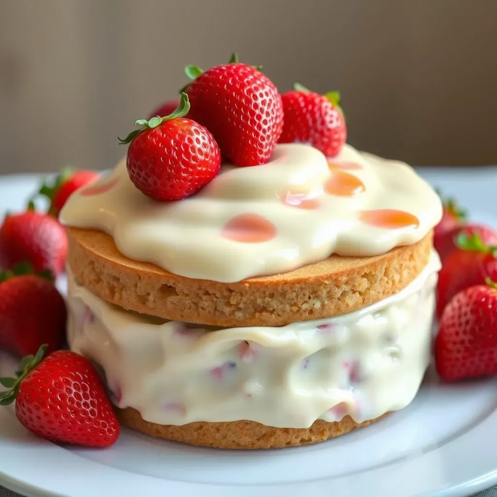 Verführerischer Erdbeerkuchen mit Vanillepudding